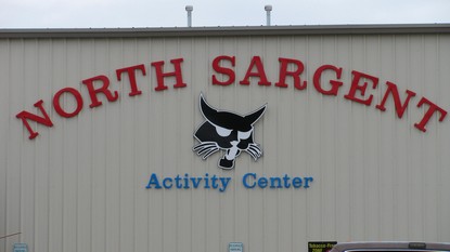 White Activity Building with North Sargent logo on face of building
